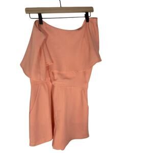 Endless Rose Medium Strapless Vacation Beachy Coastal Resortwear Coral Romper